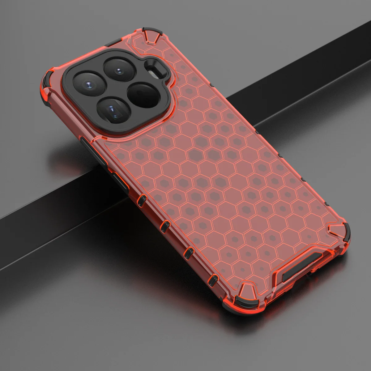 Luxury Transparent Honeycomb Shockproof Case - Translucent Anti-Fall Armor Cover