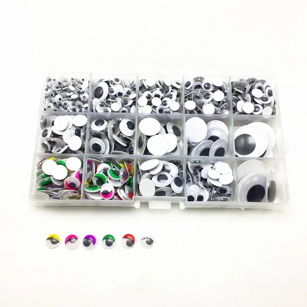 42-120pcs Colorful Self-adhesive Wobbly Googly Eyes for DIY Scrapbooking  Crafts Supplies Dolls Accessories Eyes Handmade Toys