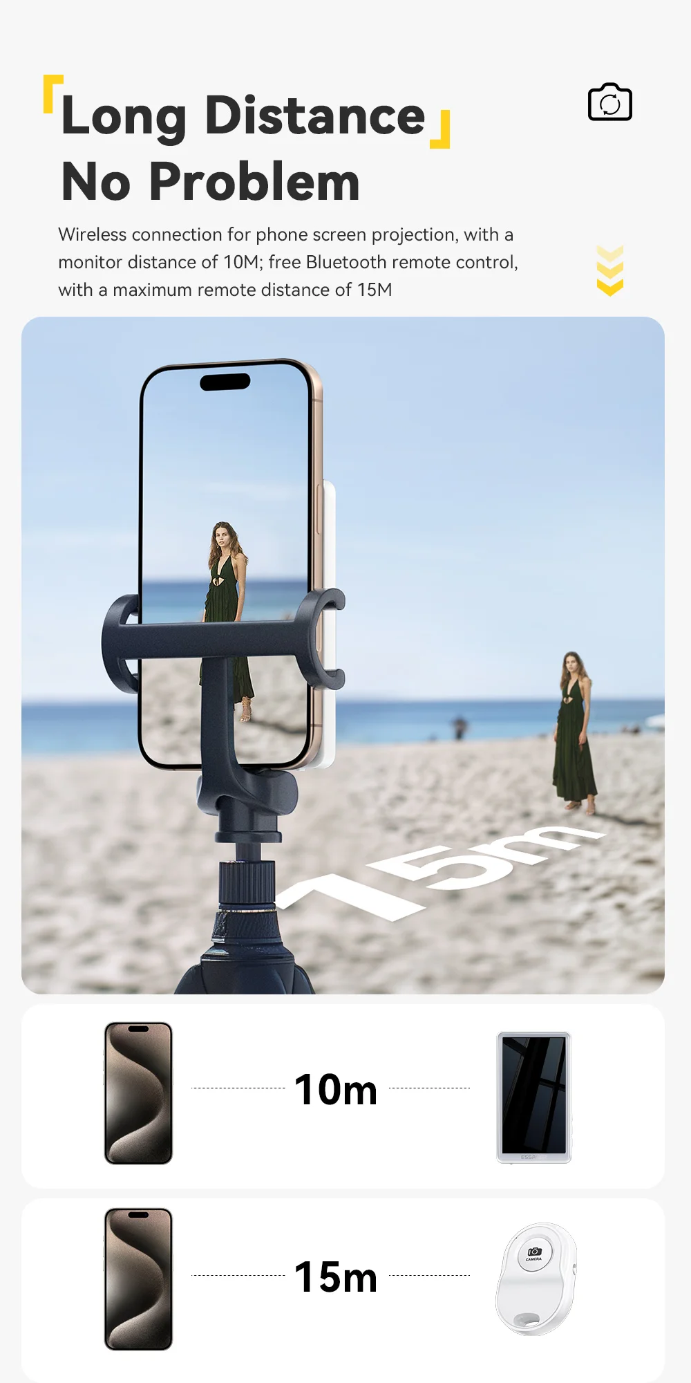 ESSAGER Magnetic Phone Selfie Monitor Screen