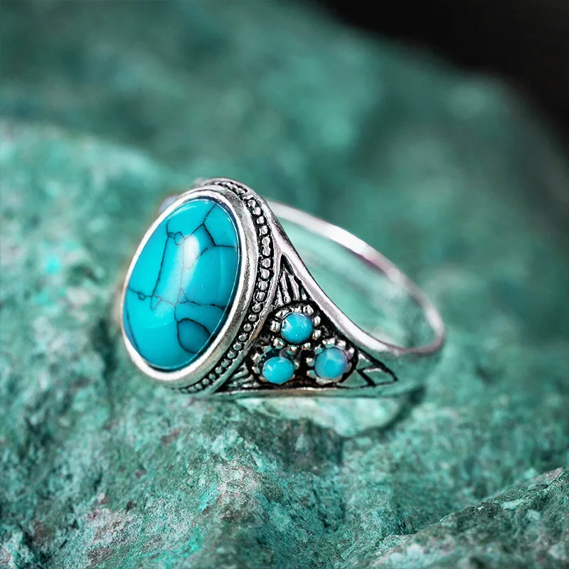 Türkiser Ring Für Damen Und Herren Vintage Schmuck_voghion.com
