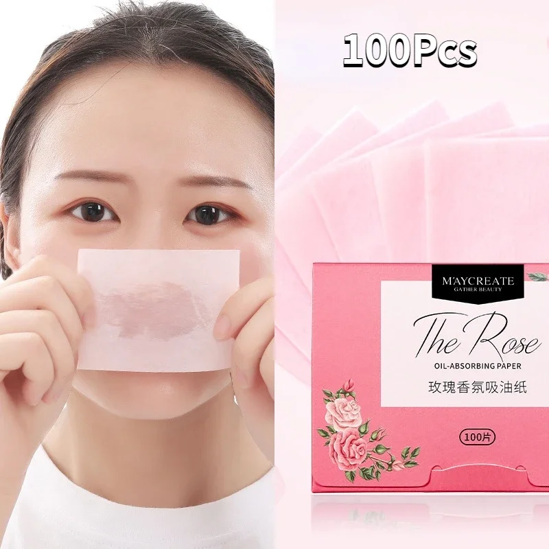 

100 Sheets Facial Absorbent Paper Oil Control Wipes Absorbing Sheet Matcha Oily Face Blotting Matting Tissue Protable for Travel