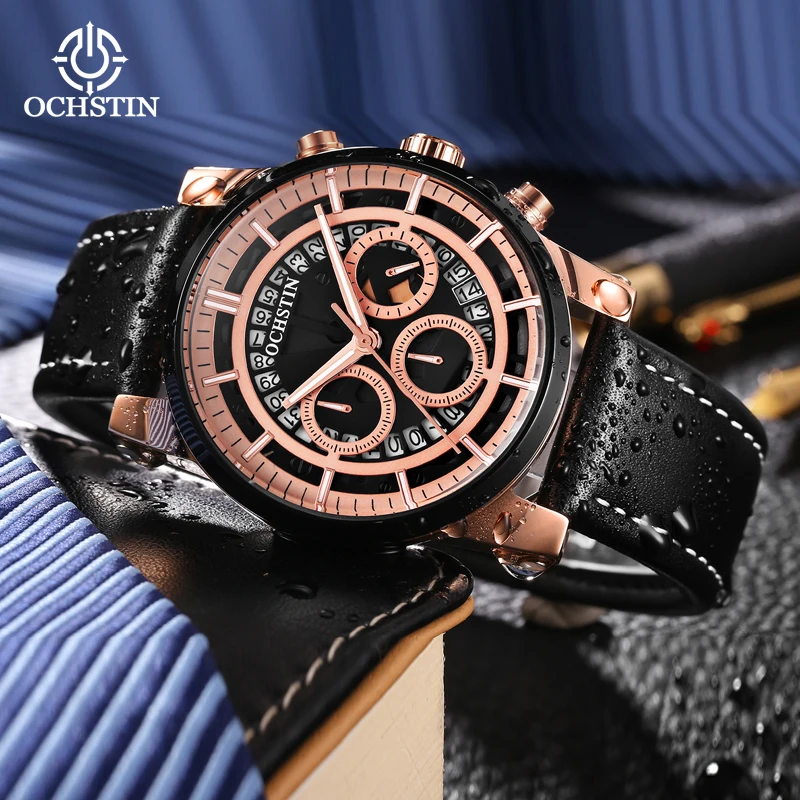 Ochstin original brand pilot series business high-end watches multi-functional quartz movement quartz men's watches