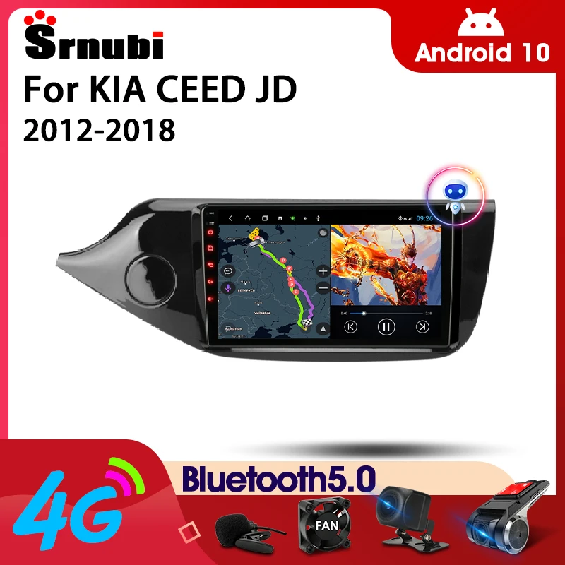 Srnubi Android 10 0 для KIA CEED JD 2012-2018 2 Din IPS GPS навигация Bluetooth 4G автомобильный радиоприемник