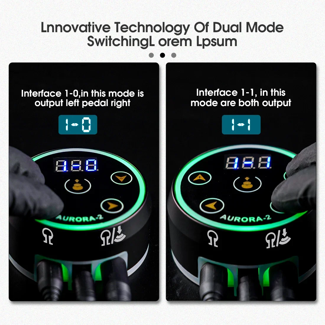 Aurora-2 Tattoo Power Supply Adaptor Daul Mode Switching Mini Touchpad LED Display For Tattoo Supplies