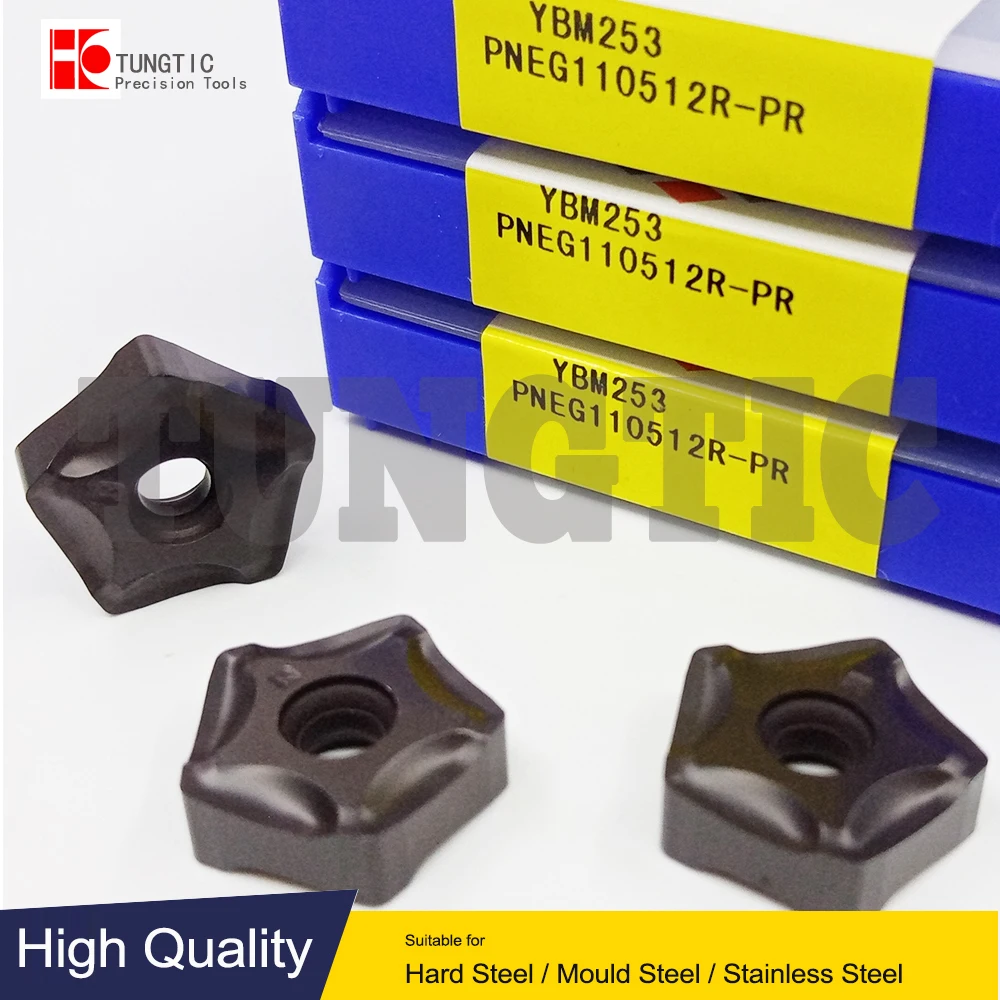 

PNEG110512R-PR YBM253 Milling Cutter CNC Tool Lathe Machining Lathe Cutting Tool Metal Turning Tools Inserts PNEG 110512R PR