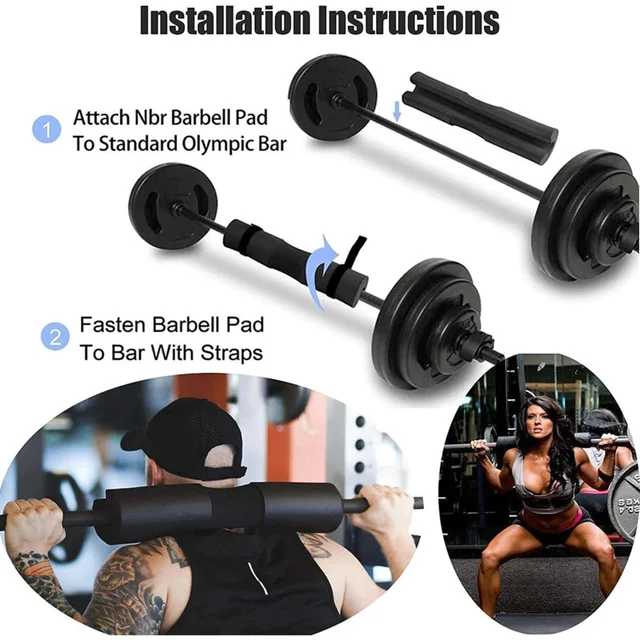 Barbell Squat Shoulder Pad Hip Thrust Barbell Foam Cover Weight Lifting Training Soft Bag Equipment Men Women Gym Fitness Gear 5