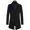 New Winter Men Stand Collar Formal Business Trench Coats Man Casual Long Jackets Male Cashmere Overcoats Woolen Blends Coats 3XL