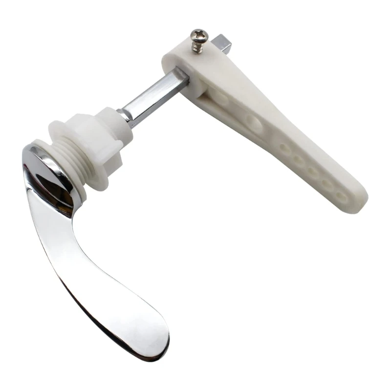 

P82D Metal Cistern-Lever Handle for Toilet Wc-Cistern-Tank Toilet-Flush Handle Replacement Zinc-Alloy White Cistern Lever