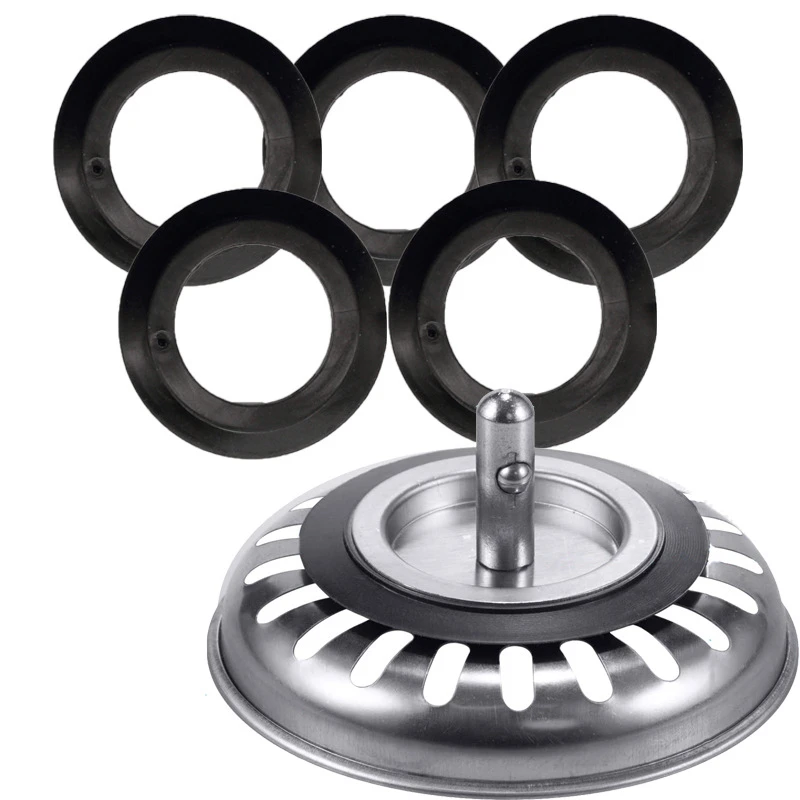 5pcs Rubber Seal Washer Gasket For Franke Basket Strainer Plug For 78