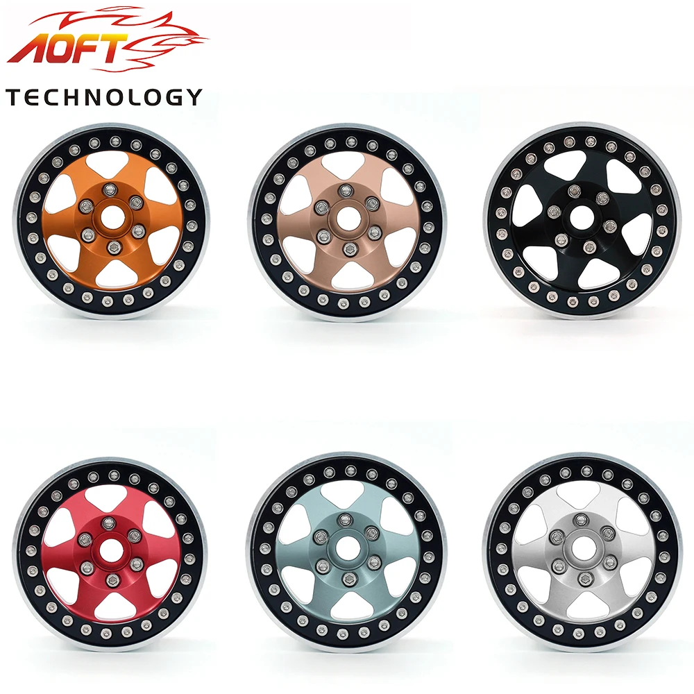 

4pcs Universal 1.9 Metal Locking Bead Wheel for 1/10 RC Climbing Car TRX4 Axial SCX10 SCX10III 90046 90047 Upgrade Kit