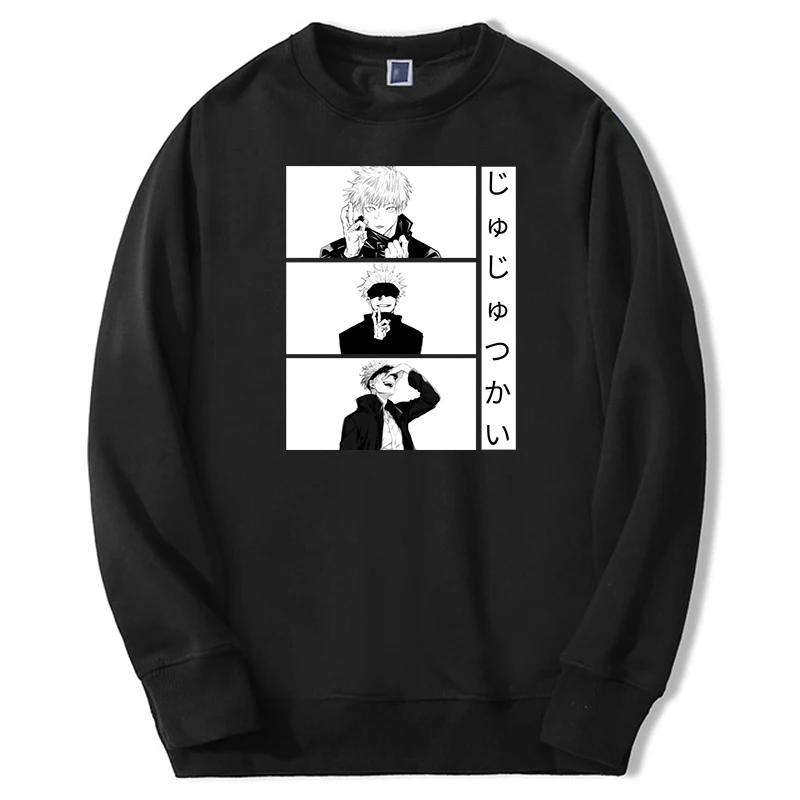 

2024 Winter Mens Simple Cool Anime Jujutsu Kaisen Sweatshirt Casual Fitness Jujutsu Kaisen Top Men's Harajuku Gojo Satoru Top