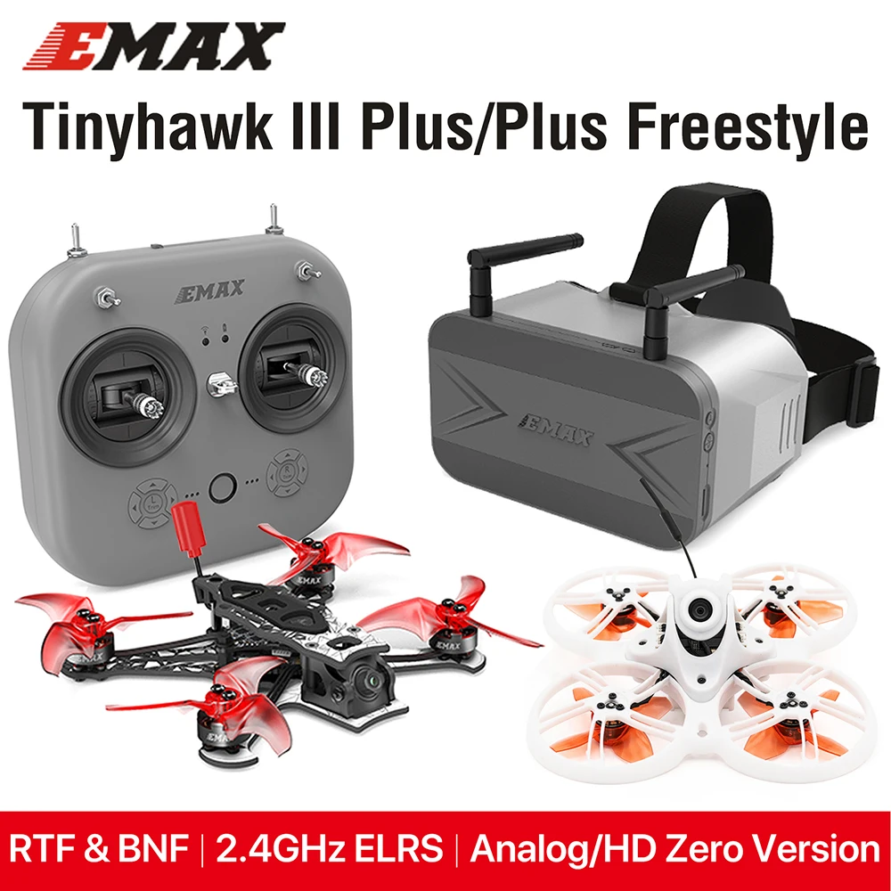 Emax Tinyhawk Iii Plus/Plus Freestyle Fpv Racing Drone Kit Con Trasmettitore E8