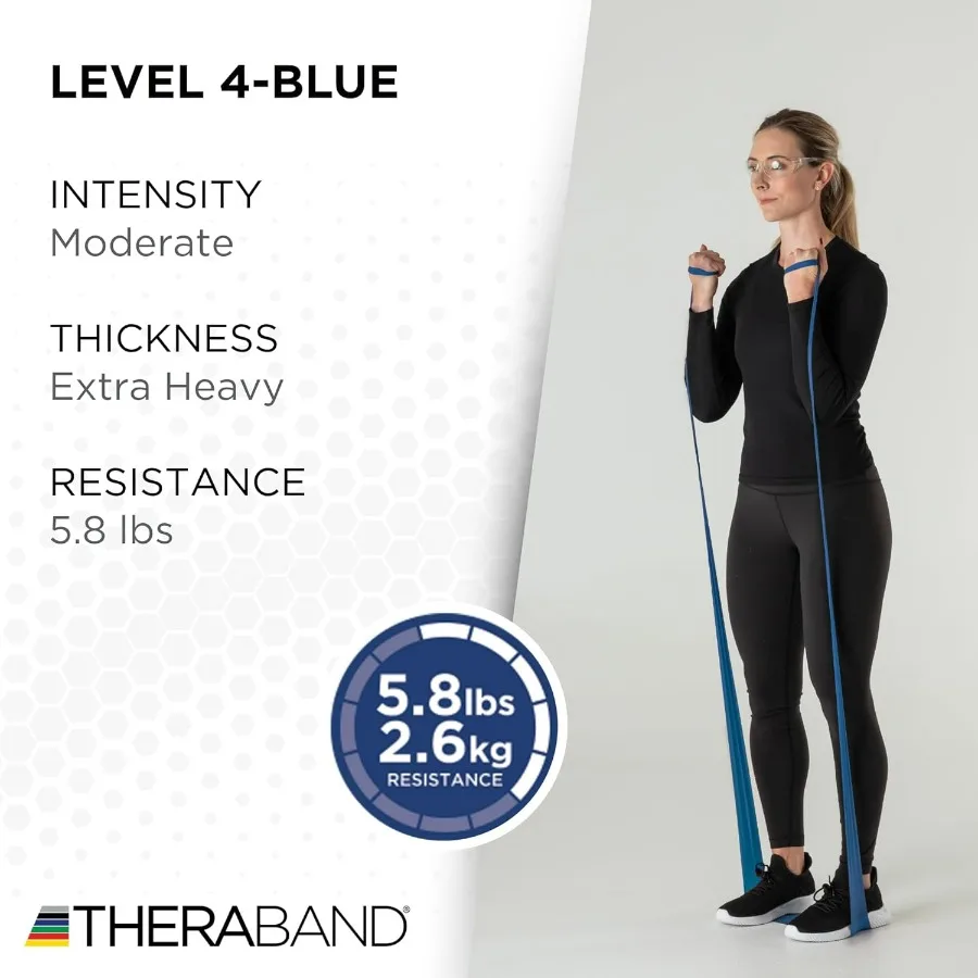Resistance Band 25 Yard Roll, Non-Latex Professional Elastic Stretch Bands for Upper & Lower Body Exercise Workouts, Physical Th