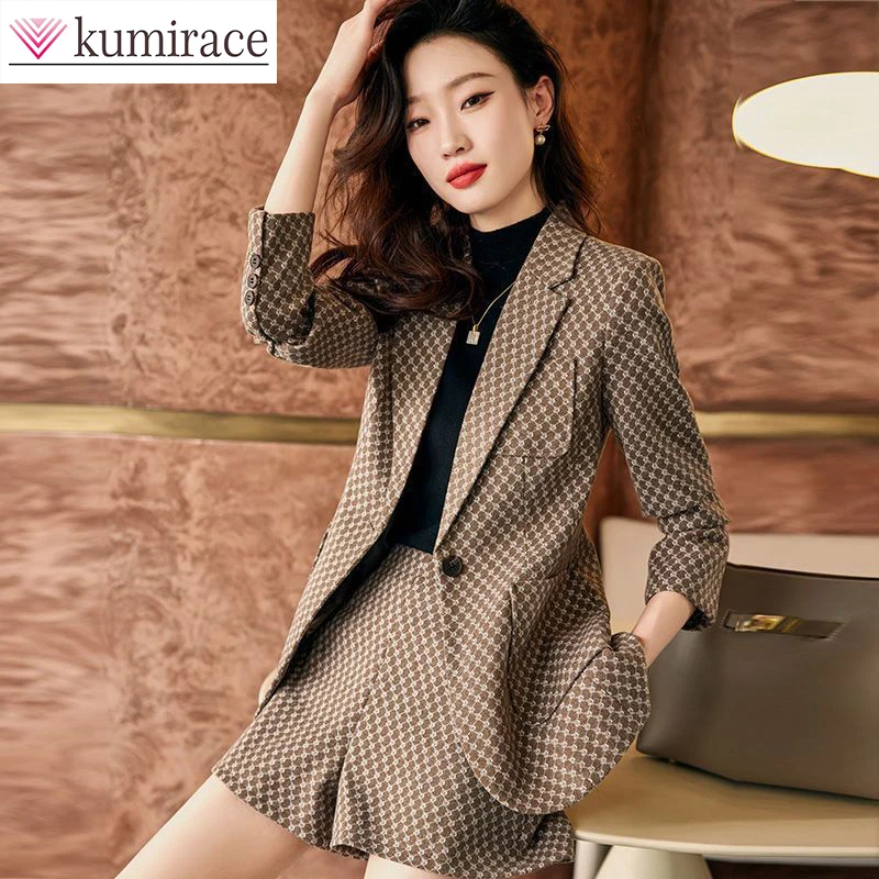 Advanced Women's Suit 2023 New Early Spring Autumn Casual Fashion Style Suit Shorts Two-piece Set Clothes for Women Short Sets