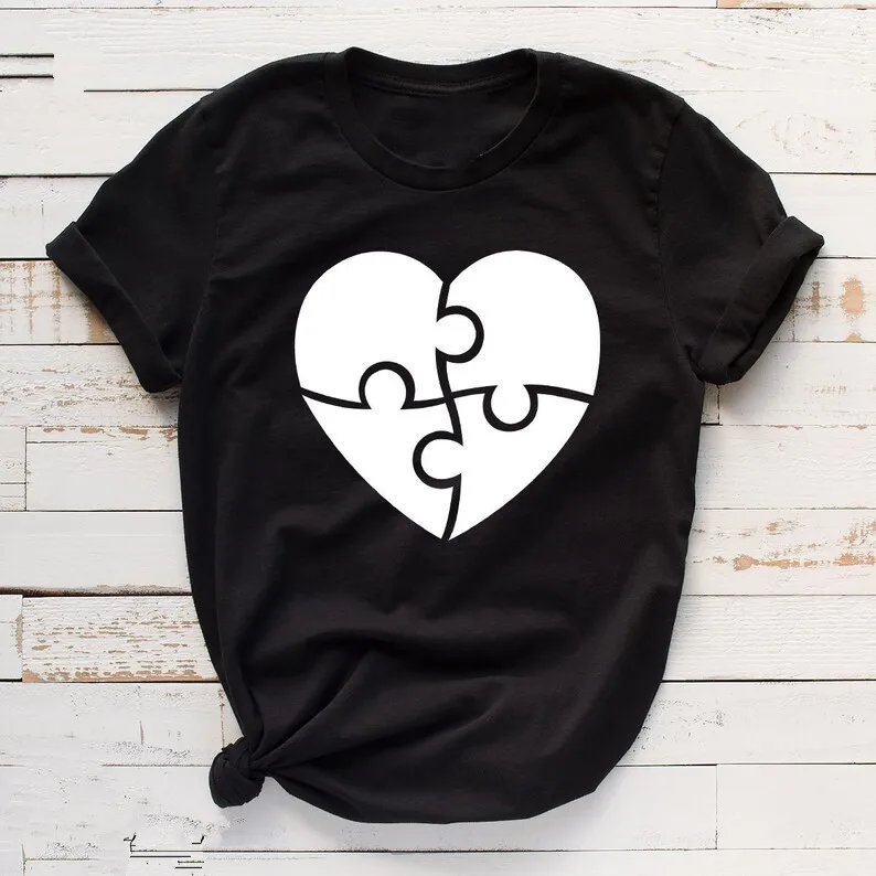 

Valentines Day Love Gift For Girlfriend, Valentine Shirt For Mom 100% cotton Short Sleeve Top Tees O Neck harajuku Streetwear