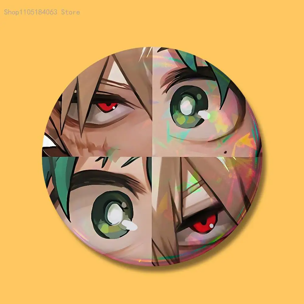 Deku Bakugou Shouto Hero A-Academia Abzeichen 32 44 58 75 mm rund Cosplay Pin Bag Decor Fans sammeln Freunde Geschenke Brosche Souvenir – Detail 16