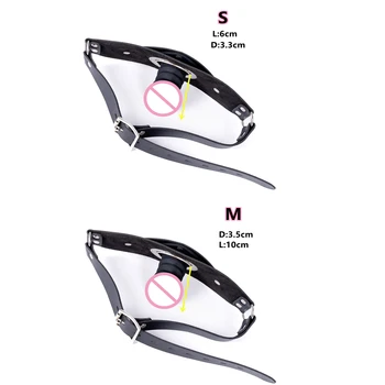 BDSM Mask for Men Women Leather Removable Strap Dildo Ball Gag Blindfold Fetish Slave Bondage Erotic Sex Toy Harness Toys Adult 6