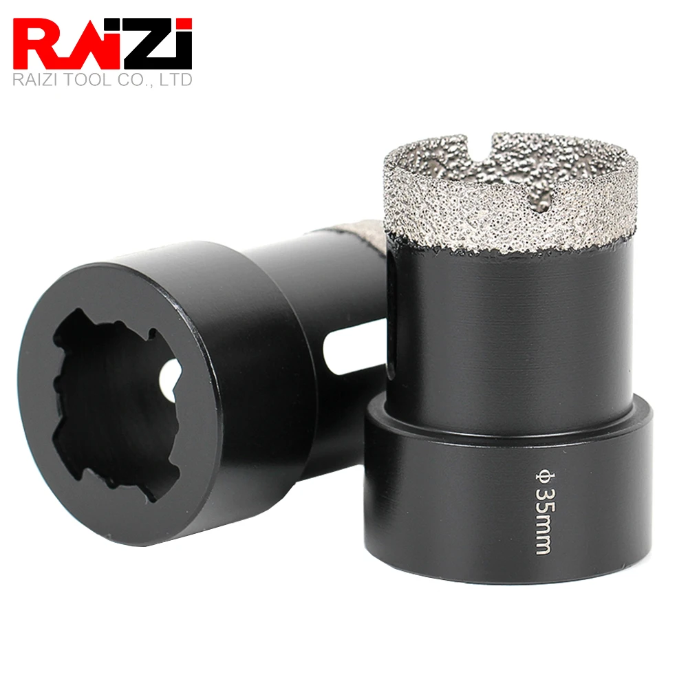 RAIZI 35 mm X Lock Diamond Drill Bit  For Tile Ceramic Porcelain Granite Marble Diamond Dry Drilling Core Bits Hole Saw Cutter