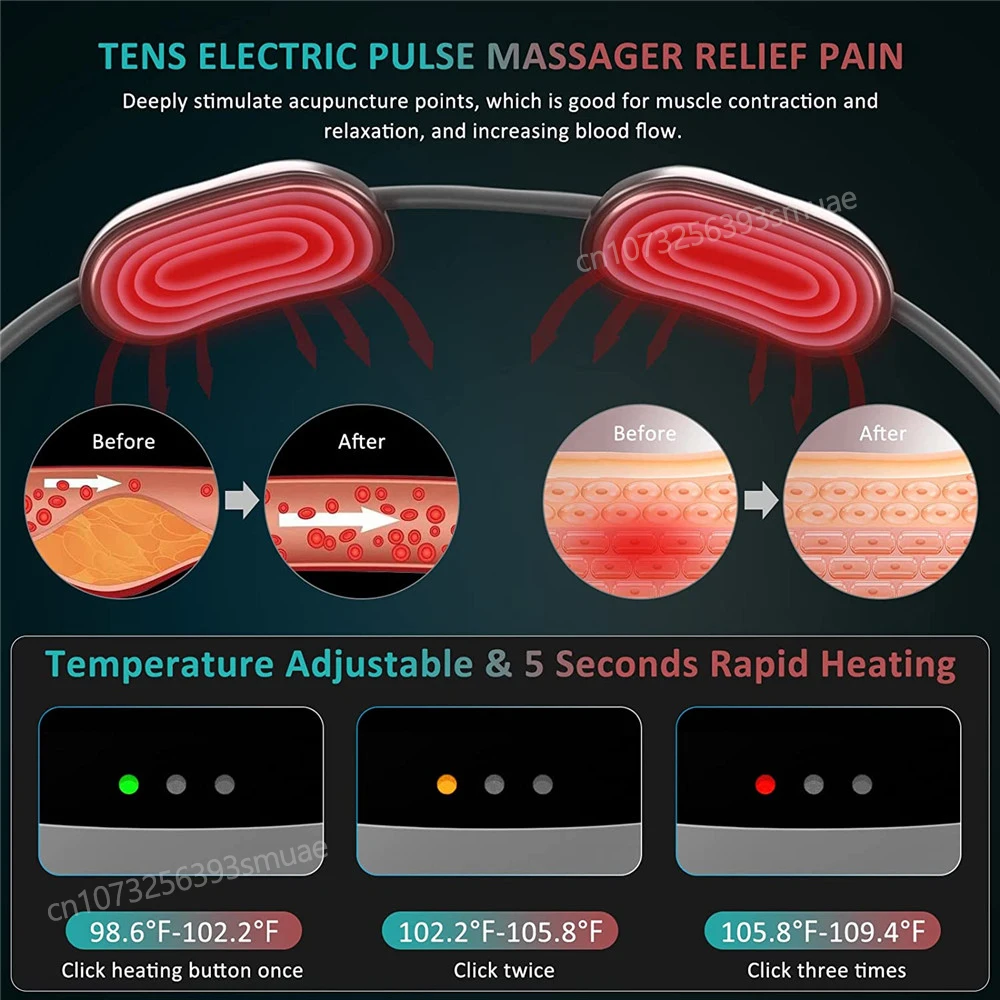 Neck Massager Xiaomi MIJIA Smart Hanging Neck Protector Mijia Cervical Spine Massager Portable Mini Pulse Shoulder Massage Hot Compress Nurse