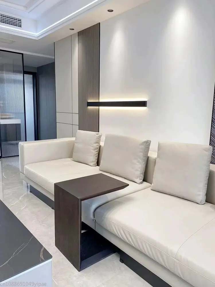 طاولة قهوة جانبية سوداء فاخرة بتصميم إيطالي بسيط م...