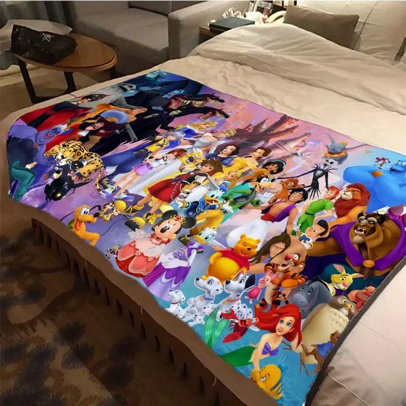 thumbnail image 1 of Manta ligera con estampado de Mickey y Minnie de Disney para sala de estar, dormitorio, habitación de los niños, manta cálida, regalo de Navidad, 1 of 5