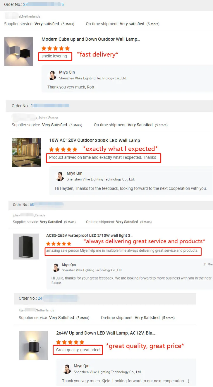 110V 220V 모던 야외용 선형 스트립 벽등 3000K 6000K 따뜻한 백색 정원 벽등 롱 LED 벽등