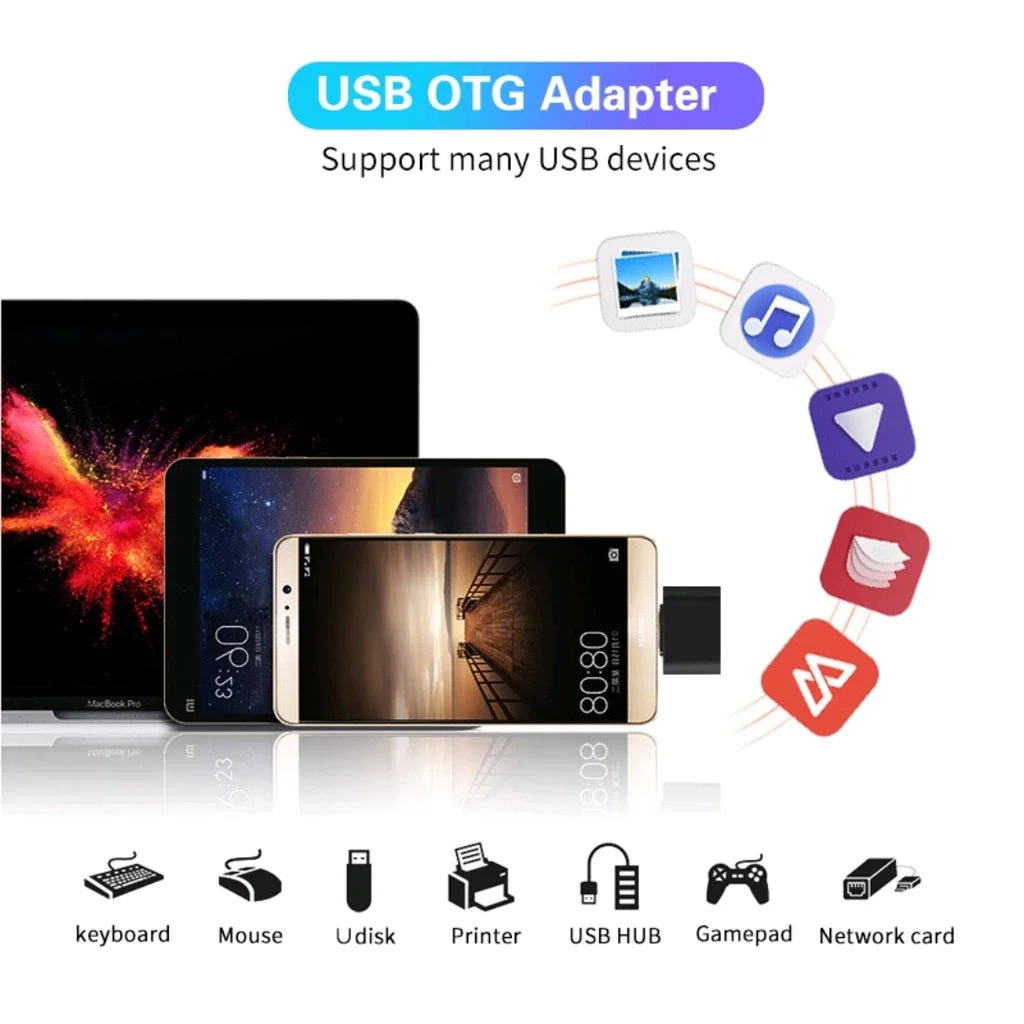 OTG Adapter Universal USB Type C Mini Converter For Android Phones Tablet Type-C Micro-USB to USB2.0 Connector