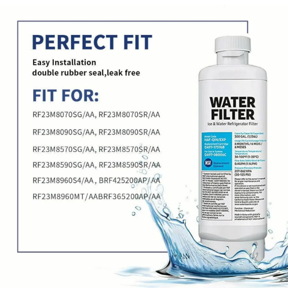 Replacement for DA97-17376B Compatible RF23M8090SR RF23M8570SG RF23M8570SR RS27T5200SR Refrigerator Water Filter