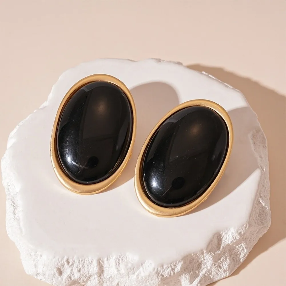 Geometric Resin Dangle Earrings Wine Red Color Large Stud Earrings Sweet Vintage Trend Waterdrop Earrings for Bridal Shower