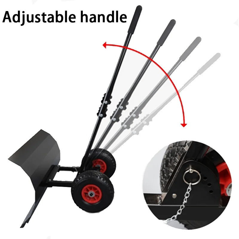 Wheeled Hand Push Snow Removal Shovel Large Tool Vehicle Artifact Machine