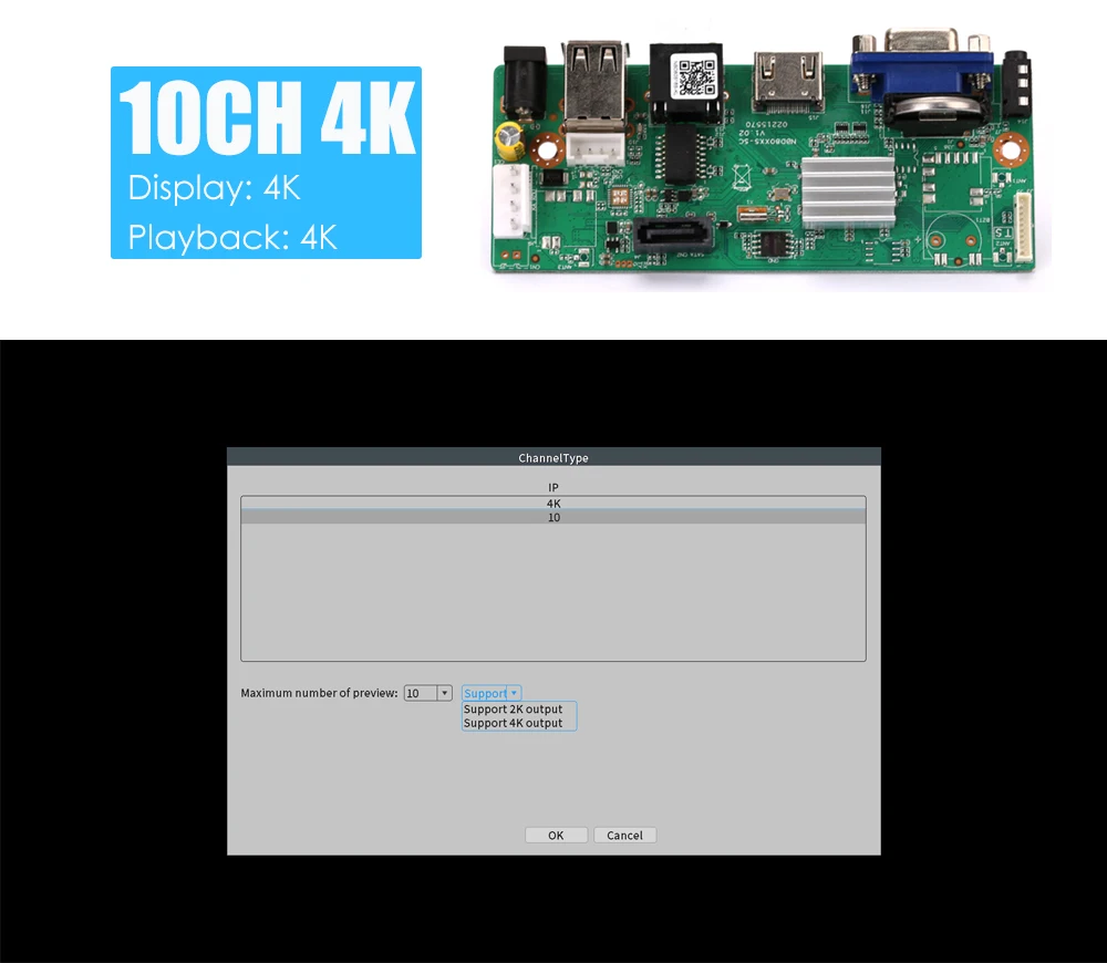 H265/H264 10/16/32/36CH*4K 8MP NVR Network Digital Video Recorder Face/Human/Vehicle/Motion Detection P2P CMS XMEYE Security