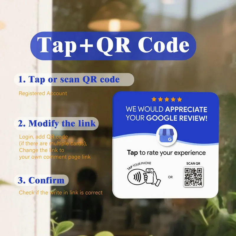 맞춤형 아크릴 QR 코드 간판, 인스타그램에서 팔로우하세요, NFC 탭 소셜 미디어 간판, 구글 리뷰, 페이스북 카드, 비즈니스 디스플레이 플레이트