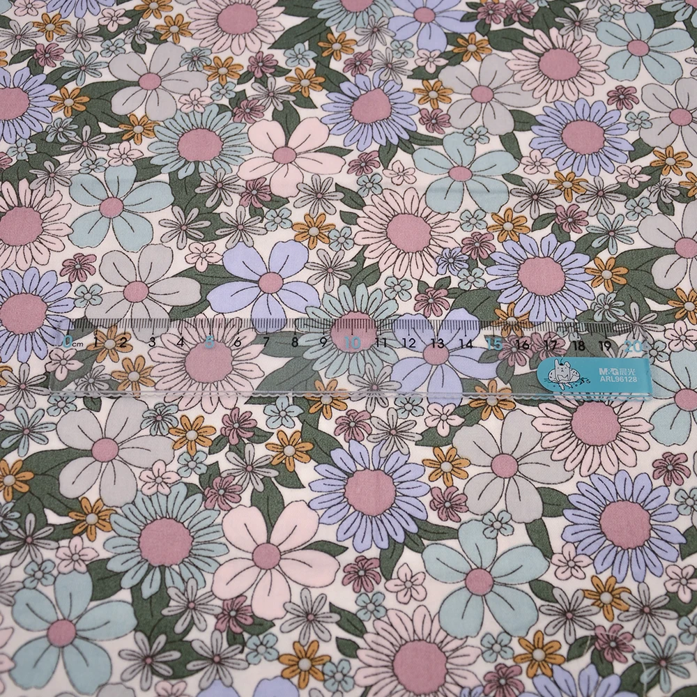 Rose Floral Baumwolle Stoff Patchwork Quilten Nähen Tuch Handwerk Bettwäsche Dekoration Teramila Stoffe Tissue Kleidung Zu Hause – Detail 12