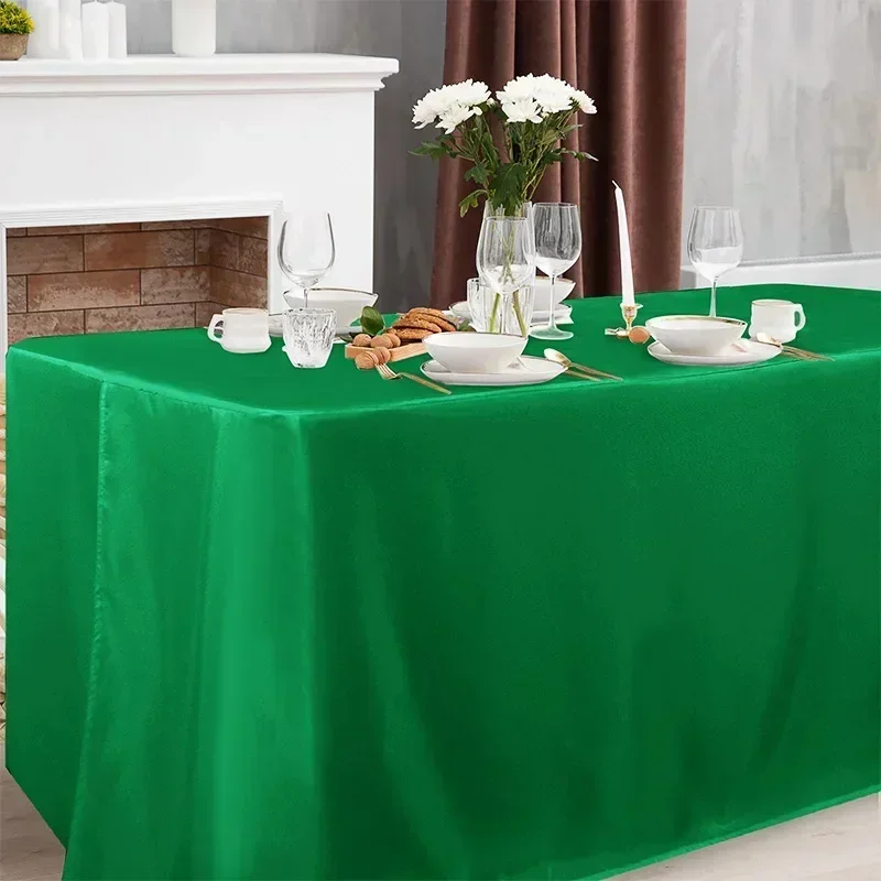 

Company events celebration Hotel Banquet Tablecloth rectangular check-in Buffet Tablecloth green