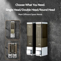 ห้องน้ํา Chrome เดี่ยว/คู่เครื่องจ่ายสบู่ผนังอาบน้ําแชมพูเจลอุปกรณ์ห้องน้ําคอนเทนเนอร์สบู่เหลว 3