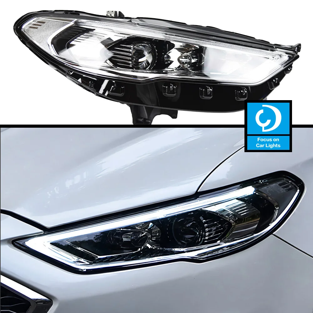 

Car Front Headlight For Ford Mondeo Fusion 2017-2020 LED HeadLamp Styling Dynamic Turn Signal Lens Automotive Accessories 4PCS