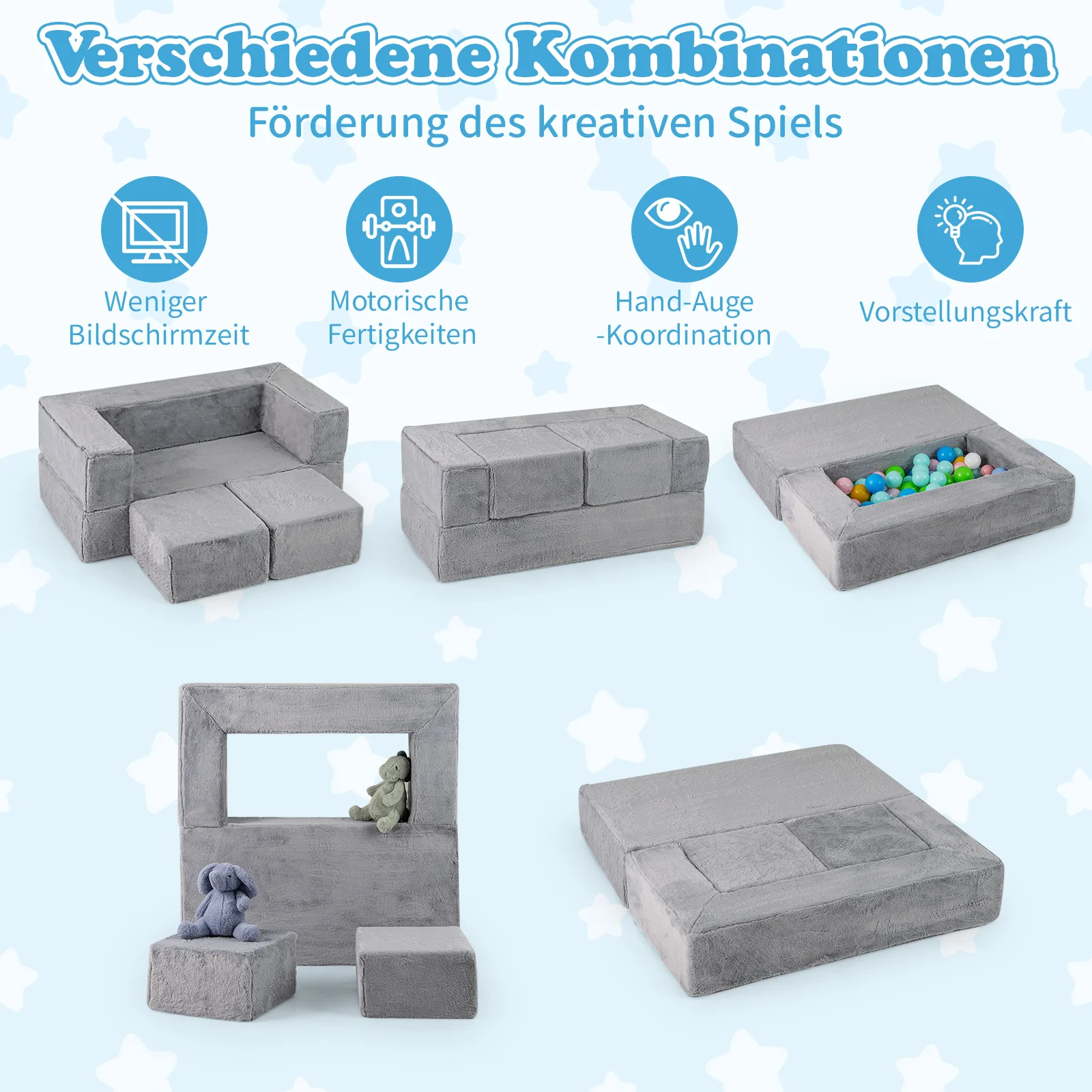 Suhu Speelbank voor kinderen, kinderbank, afneembaar, uitklapbare Suhu Speelbank voor kinderen, kinderbank, afneembaar, uitklapbare