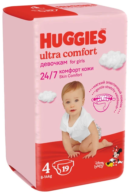 Diapers Huggies Ultra Comfort girls 4 8-14 kg 19 pcs hygiene mother and  kids health baby care Disposable newborns panties Baby Wipes children  Pampers hypoallergenic natural fiber comfort dryness, no irritation -  AliExpress