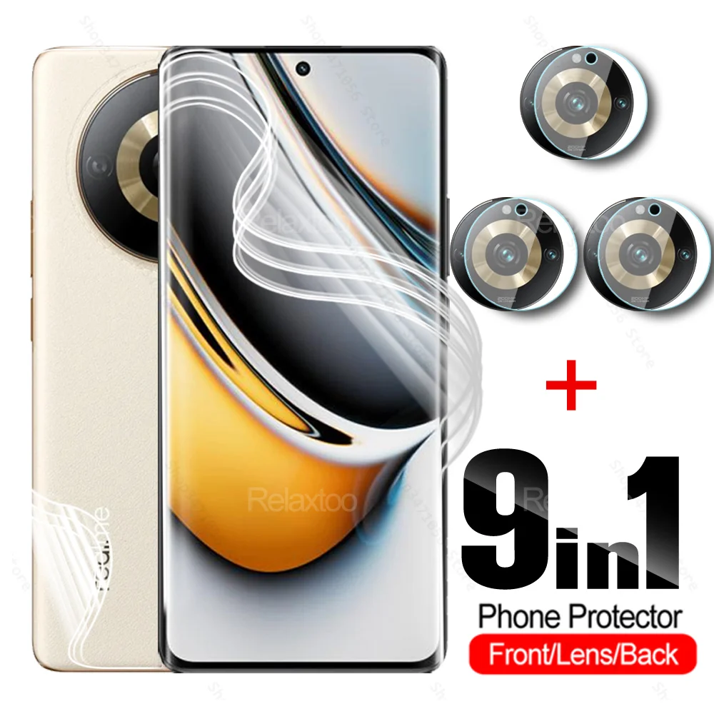 9 To3 Per Realme 11 Pro + Anteriore Posteriore Hydrogel Film Camera Glass Realme11 Pro Plus Realme11Pro Relme 11Pro 5G 2023 Screen Protector