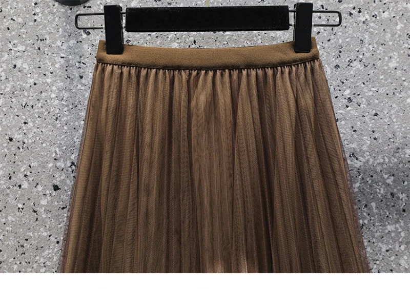 long skirts JMPRS High Waist Women Pleated Skirt Plus Size Tie Dye Gradient Summer Elegant A Line Midi Skirts Korean Fashion Tulle Skirt slazenger skort