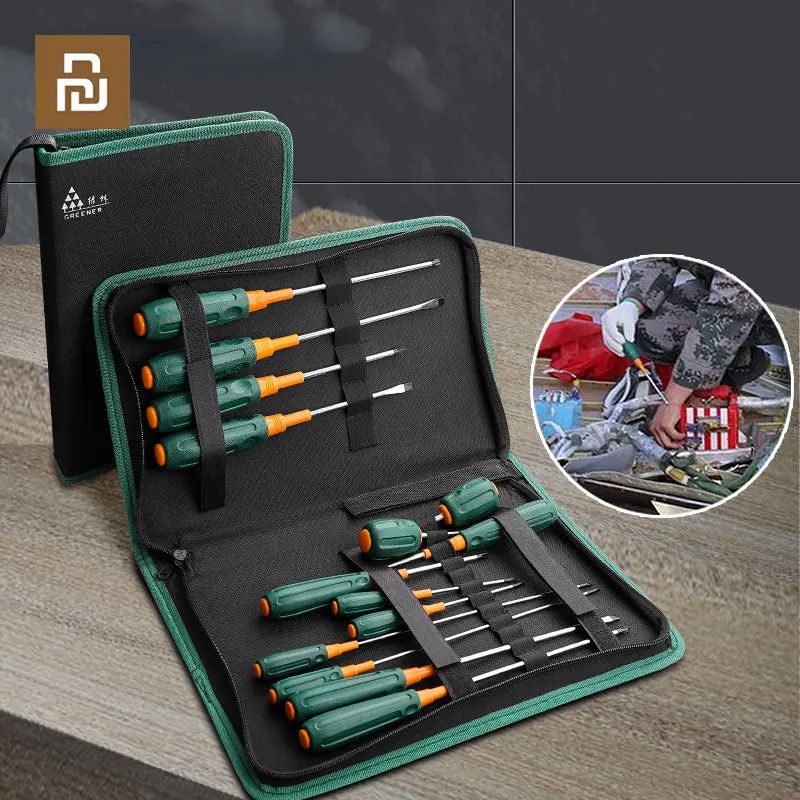 

Youpin GREENER Plum Screwdriver Sets Household Tools Small Cross Bradawl Disassembly Machine Combination Large Stab Awl Set