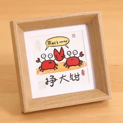 Elegant Wooden Photo Frame for Tabletop Display - Perfect for Weddings, Baby and Family Portraits, Wall Décor (P05 Wood color)