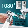 1080° Rotatable Extension Faucet Sprayer Head 2 Spray Modes Universal Bathroom Tap Extend Adapter Aerator 2