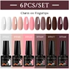 MSRUIOO 6Pcs/Set Colorful Gel Nail Polish Nail Supplies Semi Permanent Soak Off Nail Art Gel Varnish Manicure For Nails 5