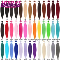 Tressage cheveux pré-étiré doux Yaki synthétique Crochet cheveux tresse Extension eau chaude réglage vert rose Orange jaune cheveux 6