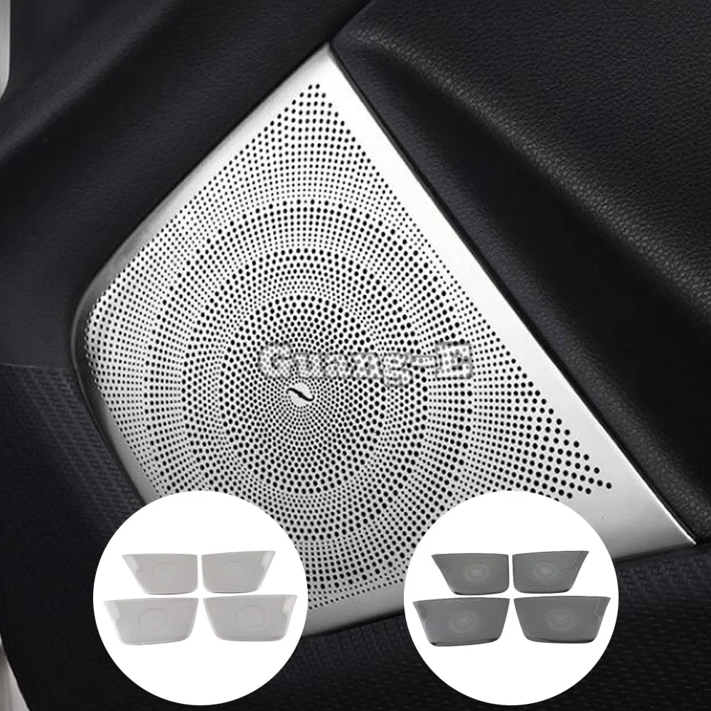 

Car Sticker Frame Detector Inside Door Audio Speak Sound Ring Lamp Trim Part 4PCs For Mercedes Benz GLA 2015 2016 2017 2018 2019
