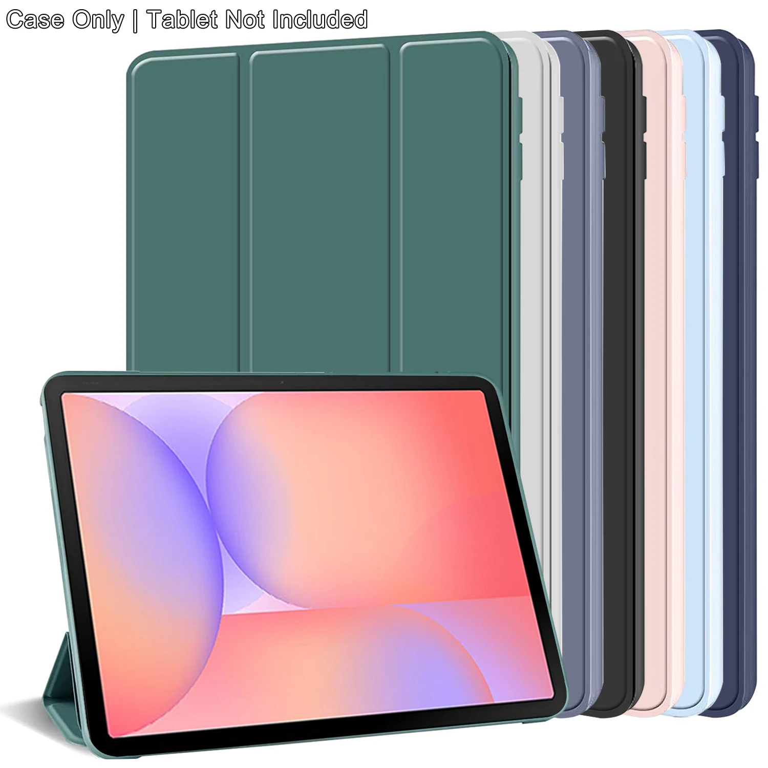 Tri-Fold Flip Case Magnetic Stand PU Leather Protective Cover