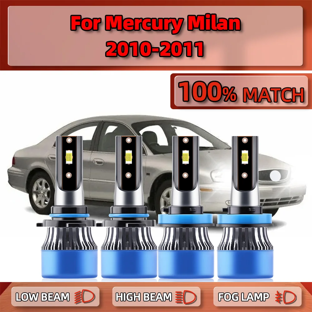 

Canbus LED Headlight Bulbs 40000LM H11 9005 HB3 Auto Headlamps 6000K White Auto Lights 12V 24V For Mercury Milan 2010 2011