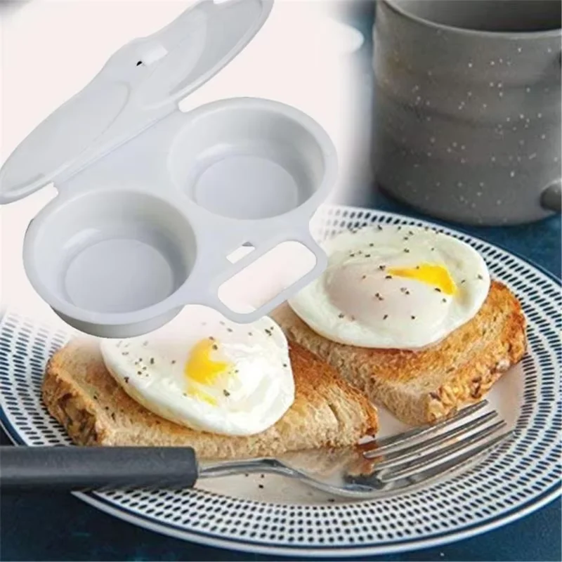 Food Grades Plastic Microwave Cooking Eggs Steamer Kitchen Cooking Mold Egg Poacher Fried Egg Tool