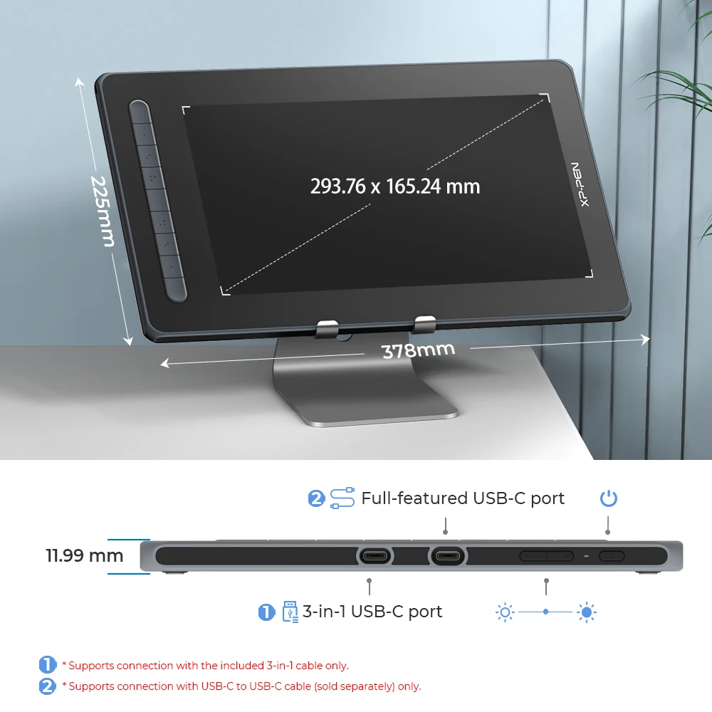 XPPen New Artist 13 2nd Drawing Tablet Graphic Tablet Monitor Pen Display 130% sRGB 8192 Level Support Windows mac Android 2